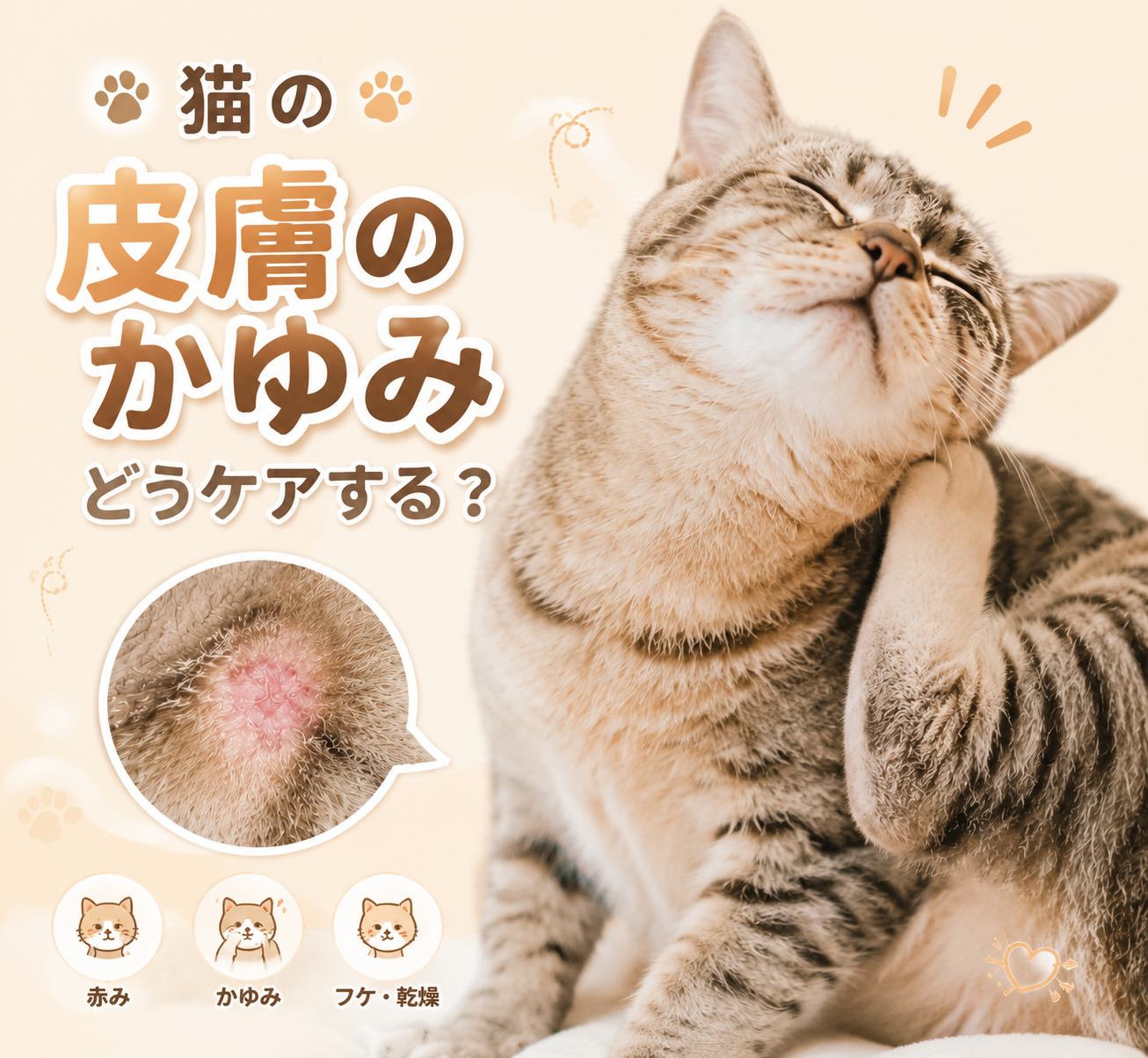 猫のかゆみは自然に治る？悪化する前のケア方法