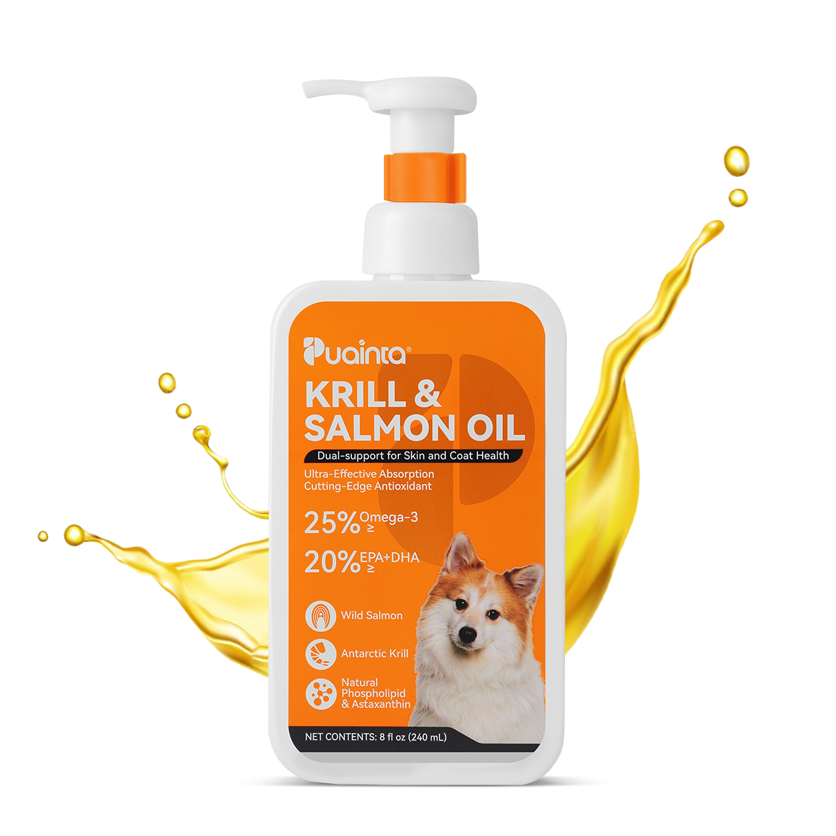 プアインタ-クリル＆フィッシュオイル オメガ3 25%｜DHA・EPA・ビタミンA・E配合 犬猫用