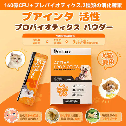 【毛玉・お腹のWケア】プアインタ 猫用 毛玉ケアタブレット ＆ 乳酸菌セット