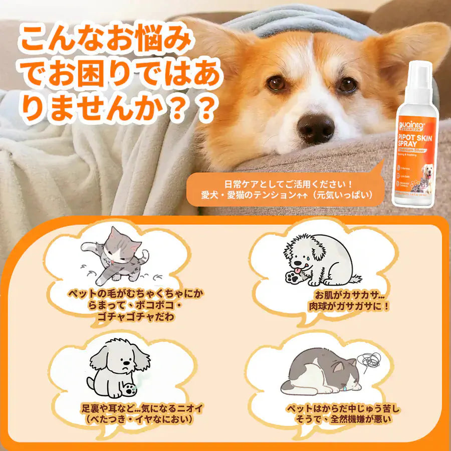 【トラブル肌の救世主】プアインタ 犬猫用 銀イオン 抗菌セット