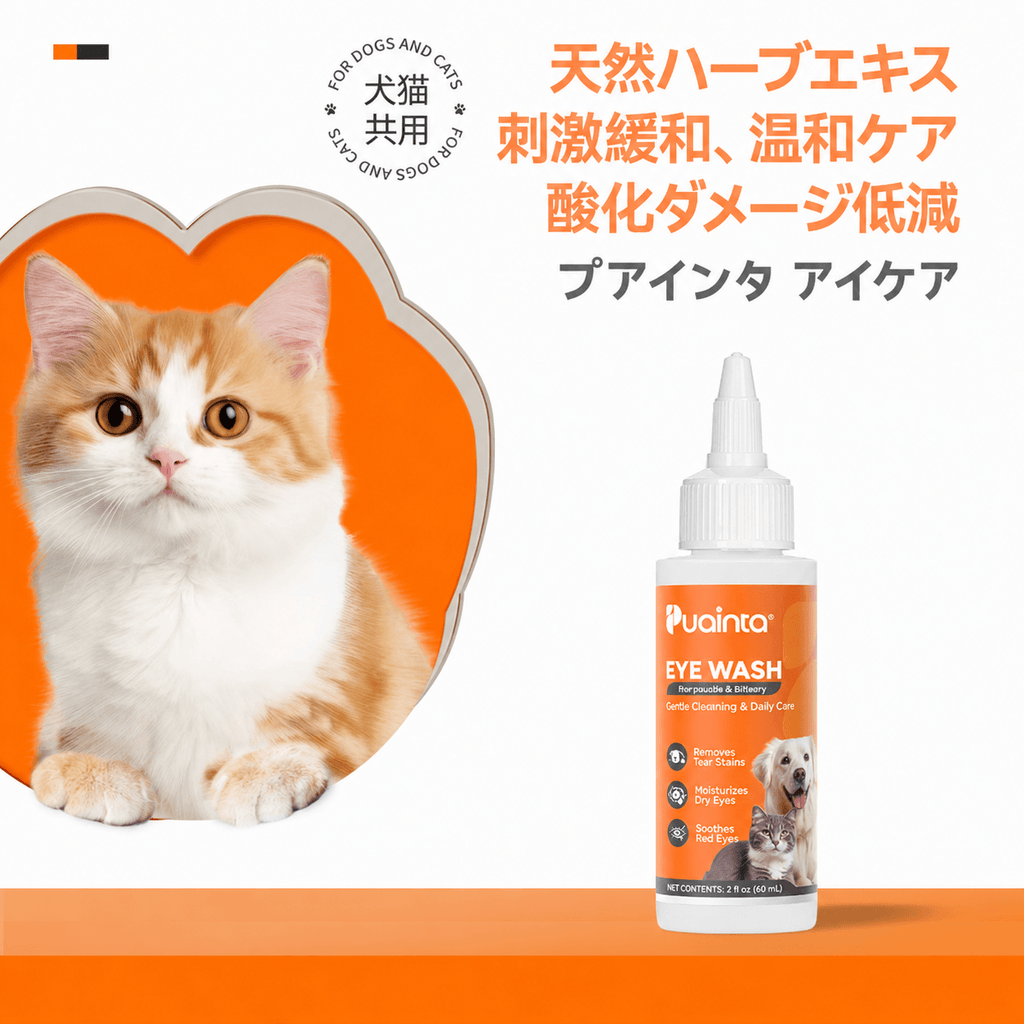 プアインタアイケア、天然ハーブエキス、やさしいケア