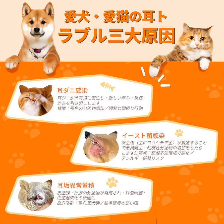 獣医師監修｜プアインタ量子銀イヤードロップ｜耳アカ・ニオイが気になる愛犬・愛猫へ